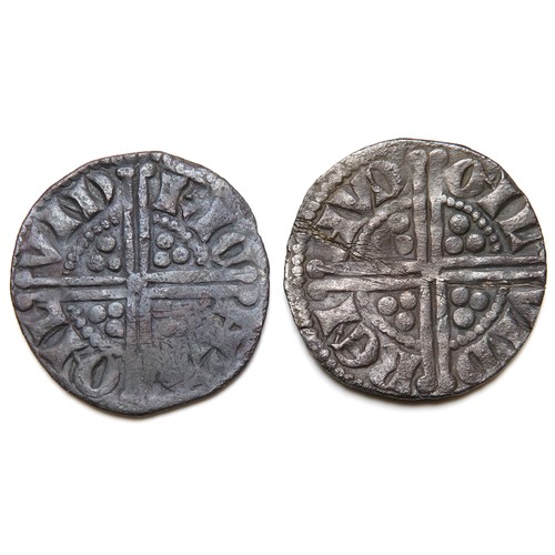 350 - Henry III Pennies (2). London. Crowned facing bust with sceptre, HENRICVS REX III. R. Cross with pel... 