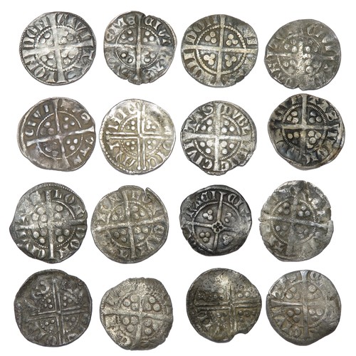 358 - Medieval silver hammered coin group (16). Circa 12th-14th century AD. To include, coins of Henry III... 