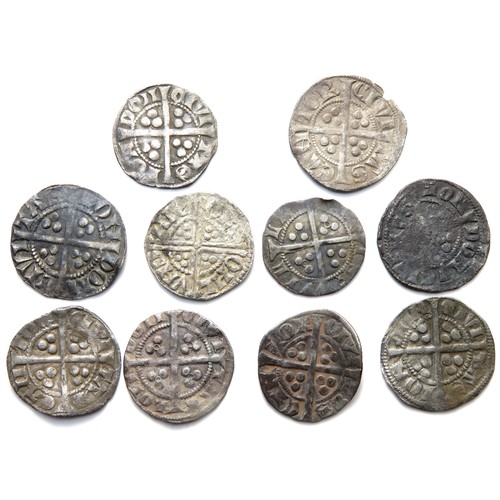 364 - Medieval silver hammered coin group (10). Circa 13th-14th century AD. Pennies from the reigns of, He... 