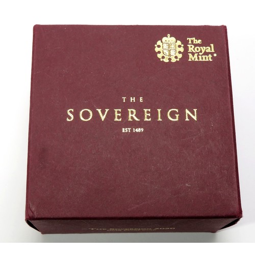 450 - 2020 proof Gold Sovereign, boxed with COA.