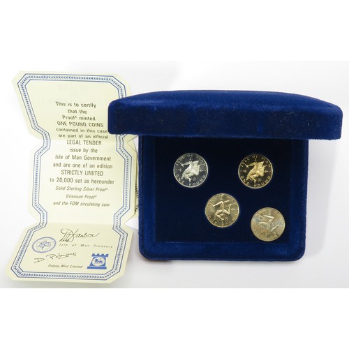 464 - Pobjoy mint coin collection including Isle of Man 25th anniversary of the coronation 1953 - 1972 cro... 