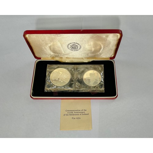 489 - Royal Mint, Silver Proof Commemoration of the 1100th Anniversary of the Settlement of Iceland. 874-1... 