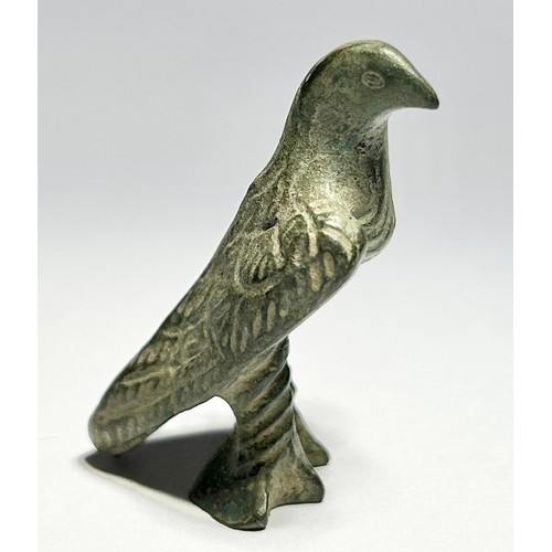 86 - Roman Bronze Eagle. Circa 3rd-4th century CE. Copper-alloy, 45mm x 20mm 29.51 grams. A cast figurine... 