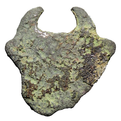 48 - Medieval Mount. Circa 14th century AD. Copper-alloy, 28mm x 26mm, 7.8g. A cast mount or badge in the... 
