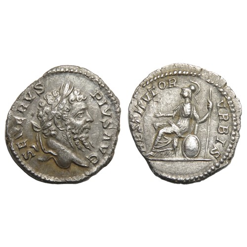 129 - Septimius Severus Denarius. Rome, 204 AD. Silver, 1.93g, 20mm. Laureate bust right, SEVERVS PIVS AVG... 