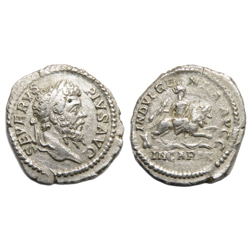 130 - Septimius Severus Denarius. Rome, 204 AD. Silver, 20mm, 2.14g. Laureate bust right, SEVERVS PIVS AVG... 