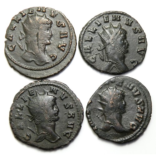 140 - Gallienus Antoninianus (4). Circa 253-268 AD. APOLLINI CONS AVG, centaur walking left. RIC 164. DIAN... 