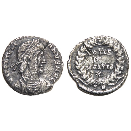 159 - Julian II Siliqua. Circa 360-363 AD. Silver, 17mm, 1.64g. Diademed and draped bust right, DN CL IVLI... 