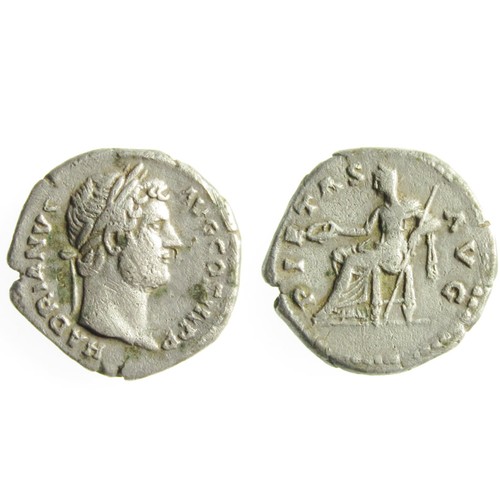 124 - Hadrian Denarius. Rome 132 AD. Silver, 3.07g. 18 mm. Laureate bust right, HADRIANVS AVG COS III P P.... 