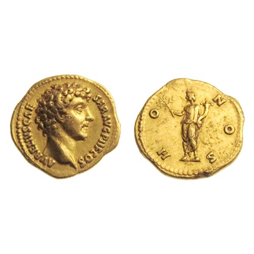 125 - Marcus Aurelius. As Caesar, AD 139-161. Gold Aureus. 20mm, 6.98g. Rome mint. Struck under Antoninus ... 