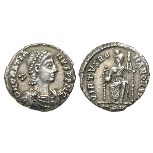 161 - Gratian siliqua. Trier, 375-9 AD. Silver, 17mm, 1.79g.Diademed and draped bust right, D N GRATIANVS ... 