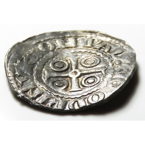 193 - Henry I Penny, Wallingford. BMC type 12. Circa 1100-1135 AD. Silver, 17mm, 1.04g. Crowned bust left,... 