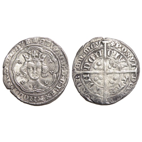 235 - Edward III Groat. Pre-treaty period, 1351-61 AD. London. Silver, 4.20g. 27mm. Crowned facing bust, +... 