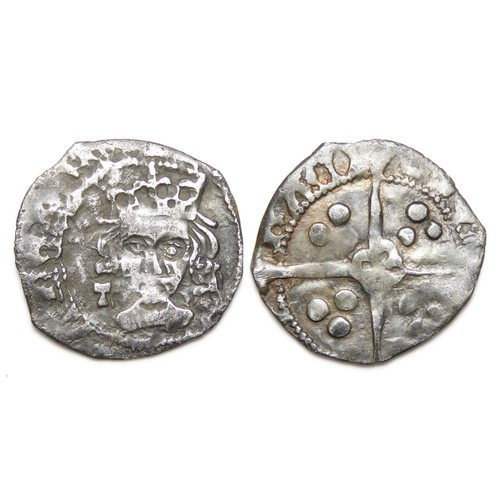 273 - Richard III Penny. Circa 1483-85. York, Archbishop Rotherham. Silver, 0.65g, 15mm. Crowned facing bu... 