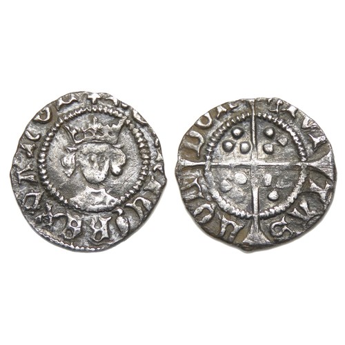 269 - Henry VI Silver Halfpenny. Pinecone-mascle issue, 1431-2/3. Silver, 0.63g, 13.10 mm. Crowned facing ... 