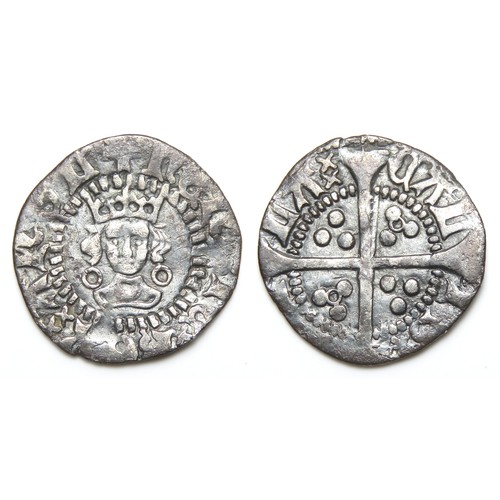 264 - Henry VI Silver Halfpenny. Annulet Issue, 1422-30. Silver, 0.43 g, 13.30 mm. Crowned facing bust, an... 