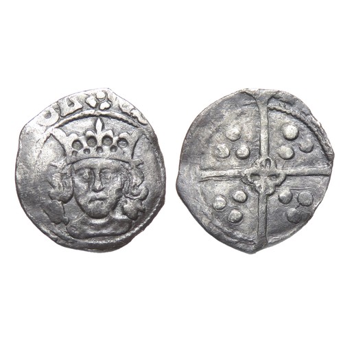 254 - Edward IV Silver Penny. Second reign 1471-83. Silver, 0.57 grams. 14.10mm. Obverse: Crowned facing b... 