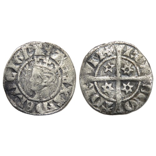 219 - Alexander III Penny. Second Coinage, 1280-86 AD. Silver, 19mm, 1.23g. Crowned bust left with sceptre... 