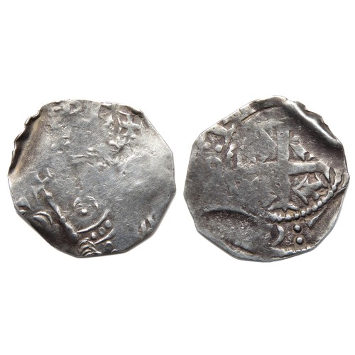 198 - Henry II Tealby Penny. Cross and Crosslets Coinage, 1158-1180 AD. Silver, 20mm, 1.2g.  Crowned facin... 