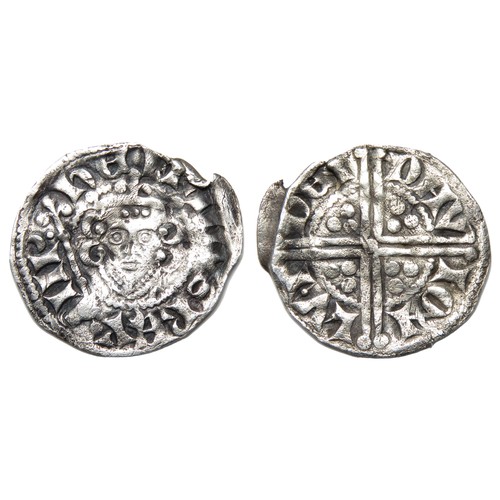 213 - Henry III Penny. Long Cross Coinage, 1247-79 AD. Silver, 20mm, 1.26g. Crowned facing bust with scept... 