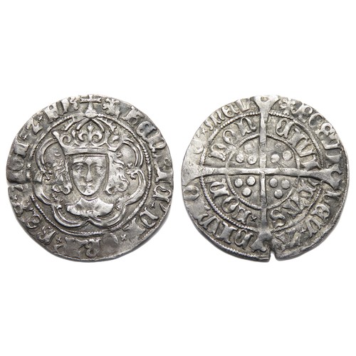 277 - Henry VII Groat. 1485-1509. Facing Bust Issue. London. Silver, 2.88g, 26mm. Crowned facing bust, HEN... 