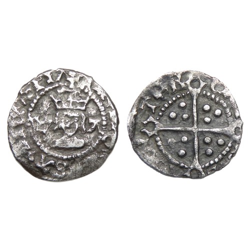 286 - Henry VIII Silver Halfpenny. Circa, 1526-44. Silver, 0.30 grams. 11.20 mm. Obverse: Crowned facing b... 