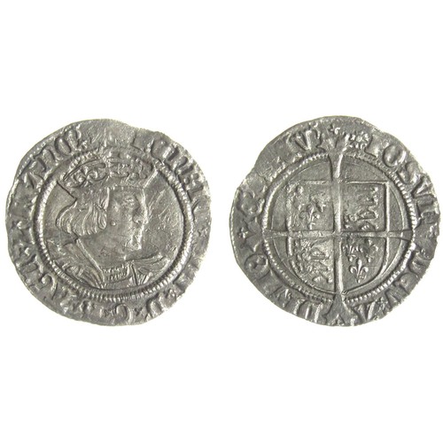 284 - Henry VIII Silver Groat. Second coinage, 1526-44. London. Silver, 2.57g. 23.68 mm. Laker bust D. Cro... 