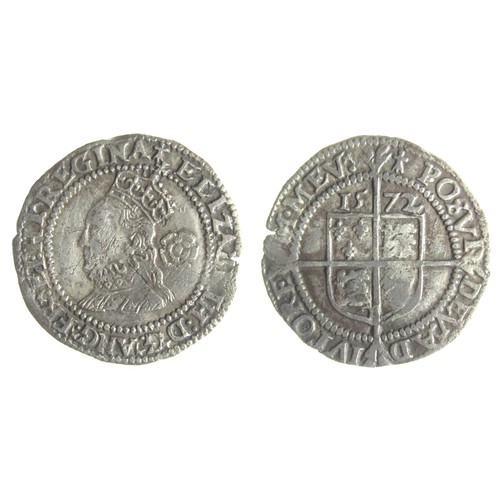 295 - Elizabeth I Threepence. Third & Fourth issue, 1561-77. 1.34g. 19.53 mm. Crowned bust left, rose ... 