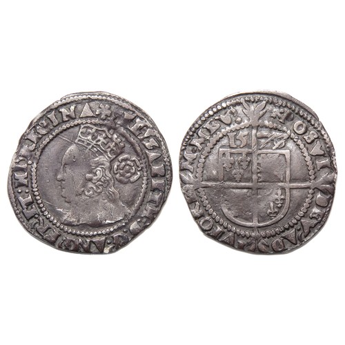 296 - Elizabeth I Threepence. Third & Fourth Issue, 1561-77. Silver, 20mm, 1.48g. Crowned bust left, r... 