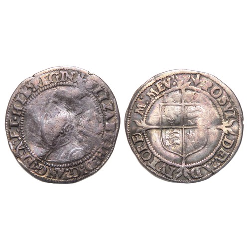 294 - Elizabeth I Threepence. Third & Fourth Issue, 1561-77. Silver, 20mm, 1.45g. Crowned bust left, r... 