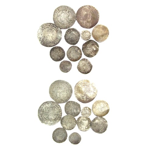 301 - English Tudor and Stuart Coin Group. Circa 15th-17th century. Silver, 11 mm-25 mm. To include, Henry... 