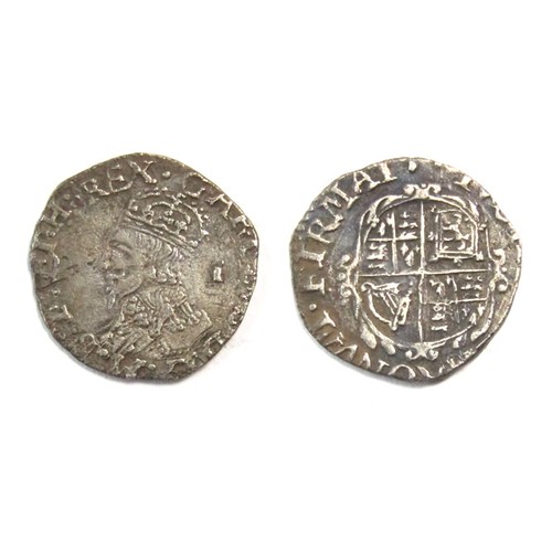 313 - Charles I Penny. Tower mint, London. Circa 1625-1649. Silver, 0.49g. 13 mm. Crowned bust left, I mar... 