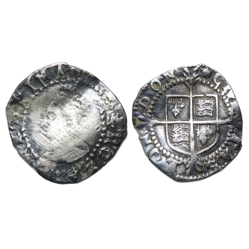 299 - Elizabeth I Penny. Sixth issue, 1582-1600. Silver, 14mm, 0.43g. Crwoned bust left, E D G ROSA SINE S... 