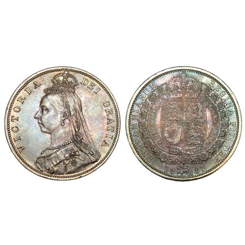 329 - Victoria 1887 Silver Halfcrown. Jubilee bust left, VICTORIA DEI GRATIA. R. Crowned shield in garter ... 