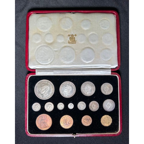 323 - George VI 1937 Specimen Proof Coin Set. This 15 coin proof set was issued to celebrate the King's co... 