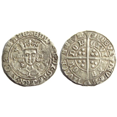 251 - Edward IV Groat. Heavy Coinage, 1461-4 AD. London. Silver, 3.7g. 28 mm. Crowned facing bust, quatref... 