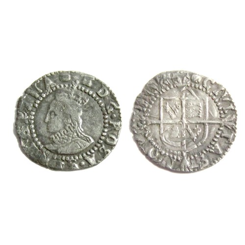 298 - Elizabeth I Penny. Sixth issue, 1582-1600. Silver, 0.49g. 14mm. Crowned bust left, E D G ROSA SINE S... 