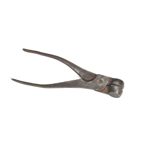 80 - Iron Musket Ball Mould Pliers. Circa 17th-18th century CE. 118 mm. Complete musket shot mould made f... 