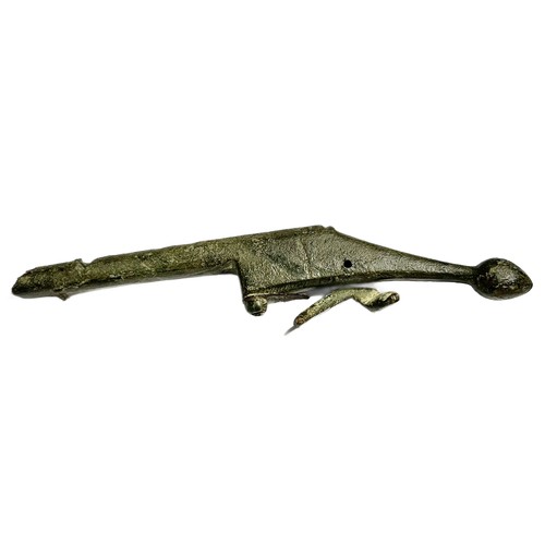 74 - 17th Century Toy Pistol. Circa 1620-40 CE. Copper-alloy, 44.13g. 115mm. Design 1, type 1, formed of ... 