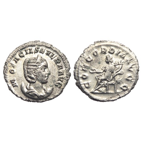 136 - Otacilla Severa Antoninianus. Rome, 245-7 AD. Silver, 3.53g. 23.5 mm. Draped bust right, M OTACIL SE... 