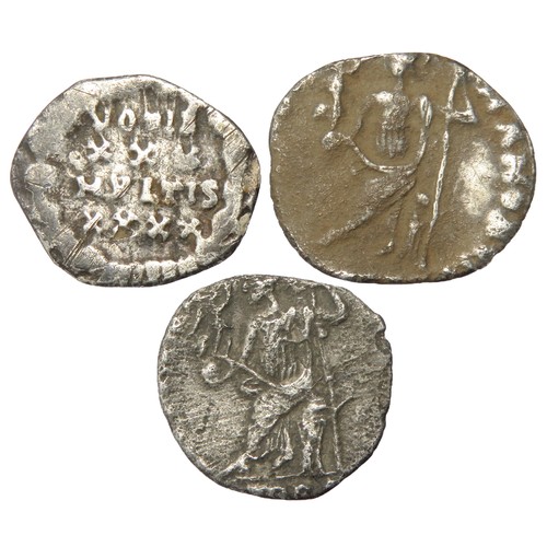 152 - Roman Silver Coin Group (3). Circa 4th century AD. To include, three siliqua of Arcadius and Gratian... 