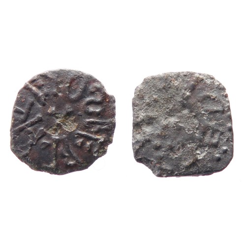 162 - Anglo-Saxon, Northumbrian Stycas (2). Osberht, 849-867 AD. and one other. Copper-alloy, 1.01g & ... 