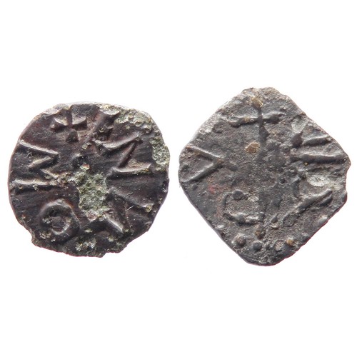 162 - Anglo-Saxon, Northumbrian Stycas (2). Osberht, 849-867 AD. and one other. Copper-alloy, 1.01g & ... 