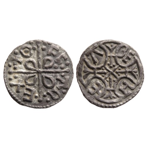 166 - Offa Penny. Canterbury. Heathbert. +OFFA REX within angles of cross botonnee on saltire of lobes. R.... 