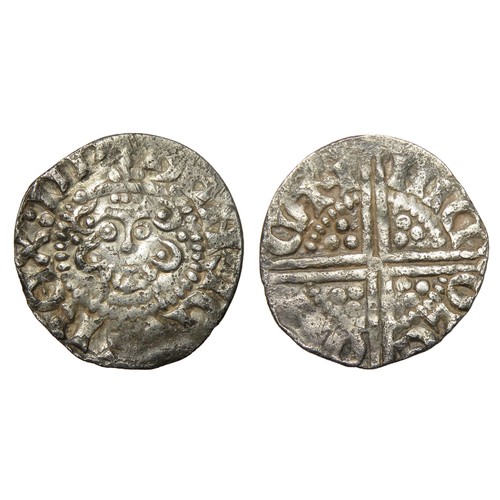 192 - Henry III penny, Canterbury. Silver, 18mm, 1.14g. Crowned facing, HENRICVS REX III. R. Voided cross ... 