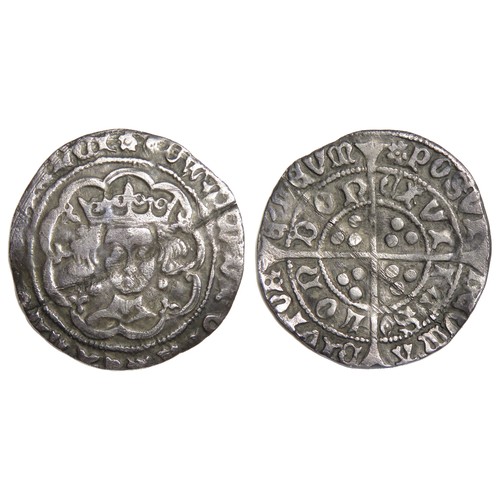 245 - Edward IV Groat. Heavy Coinage, 1464-70 AD. London. Silver, 27mm, 2.78g. Crowned facing bust, annule... 