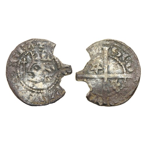 258 - Robert the Bruce Halfpenny. 1306-1329 AD. Silver, 15mm, 0.47g. Crowned bust left, +ROBERTVS DEI GRA.... 