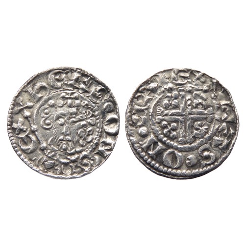 182 - John Penny. 1199-1216 AD. Carlisle. Silver, 17mm, 1.45g. Crowned facing bust with sceptre, +HENRICVS... 