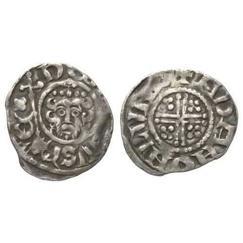 184 - Henry III, Short Cross Coinage, 1216-46 AD. Penny, London. Silver, 19mm, 1.33g. Crowned facing bust ... 