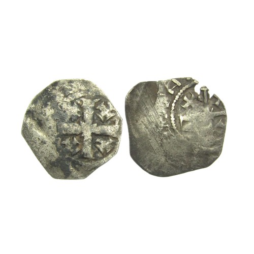 180 - Two Henry II Tealby Pennies. Silver, 1.34 & 1.32g. 19 mm. Crowned facing bust with sceptre. R. C... 